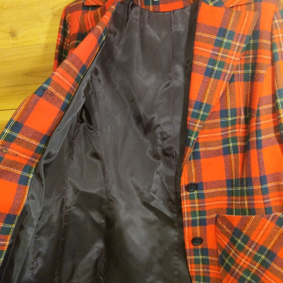 Pendleton women's size 10 vintage 1950s plaid 100% virgin wool Blazer jacket - Picture 4 of 6